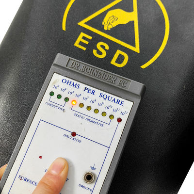 Bidone quadrato in plastica antistatica ESD nera da 15L per camera bianca