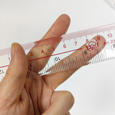 Righello antistatico dritto in plastica trasparente ESD da 30 cm
