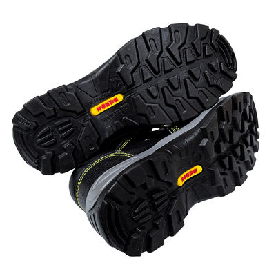 Calzature da lavoro di sicurezza di ferro nero anti-sfaccettatura anti-piercing