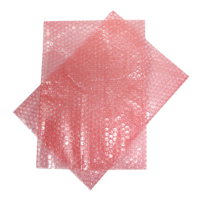 Anti Static Red Shock Resistant Double-Sided Bubble Bag For Electronic Components