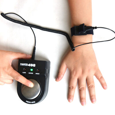 498 Tester anti-statico per la cinghia del polso Tester per la cinghia del polso portatile ad alta precisione
