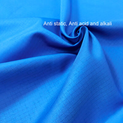 Blue ESD Anti Static Acid Alkali Dust-Free Clothing Protective Clothing Fabric