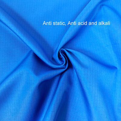 Blue ESD Anti Static Acid Alkali Dust-Free Clothing Protective Clothing Fabric