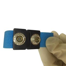 Prodotti statici tessuti regolabili della cinghia ESD del cavo doppio sicuro anti con un fermaglio da 4 millimetri