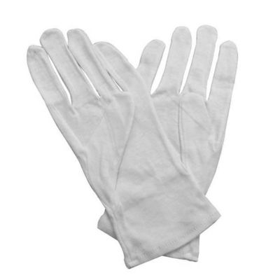 Guanti bianchi del cotone di 100 per cento altamente Stretchable per i posti senza polvere