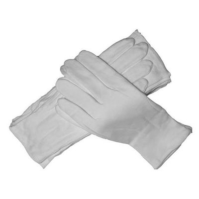 Guanti bianchi del cotone di 100 per cento altamente Stretchable per i posti senza polvere