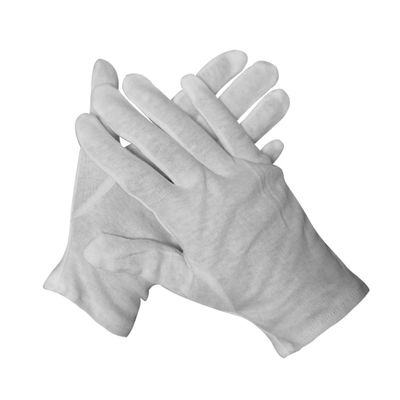 Guanti bianchi del cotone di 100 per cento altamente Stretchable per i posti senza polvere