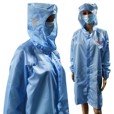 cappotti dei grembiuli della fibra ESD del carbonio del poliestere della banda di 5mm per il laboratorio