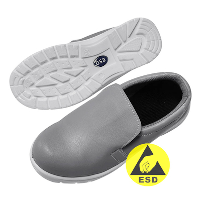 Scarpe da lavoro di sicurezza antistatiche grigie ESD per camere bianche industriali