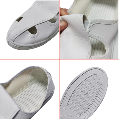 Scarpe di sicurezza lavabili senza polvere bianche di ESD con l'anti sogliola di slittamento del PVC