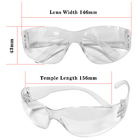 Protezione degli occhi resistente agli urti di plastica trasparente degli occhiali di protezione di ESD