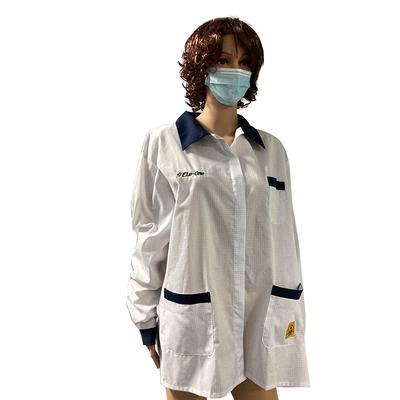 Tutto il colore su misura bianco ESD TC del cappotto antistatico disponibile di dimensioni