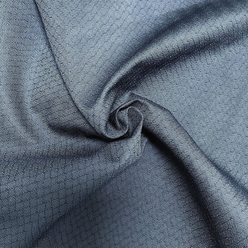 Tessuto antistatico a maglia blu di 6 mm per cappotto e polo ESD
