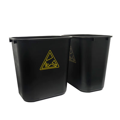 Contenitore per rifiuti in plastica PP ESD elettrostatico per camera bianca da 35L