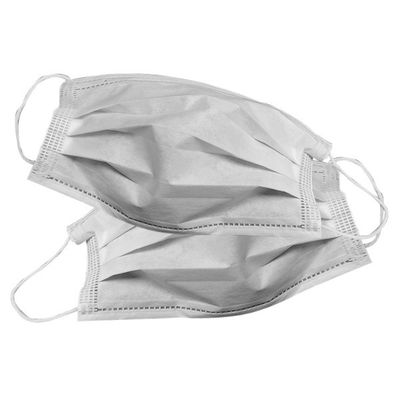 Maschera di protezione eliminabile non tessuta bianca di 3 pieghe per il locale senza polvere